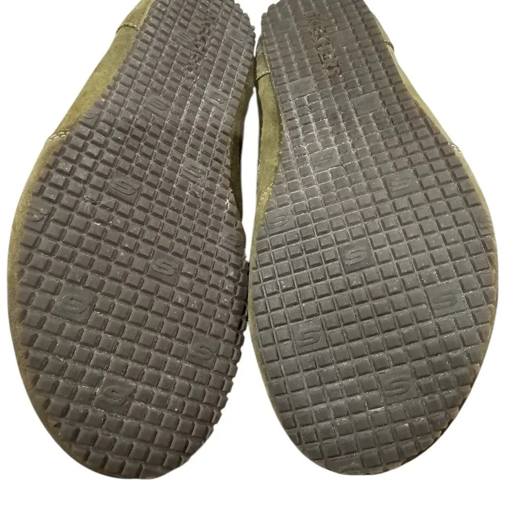 Skechers Men's Casual Suede & Canvas Loafers - Olive Green